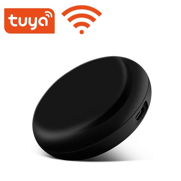 Controle Tuya Mini WiFi Smart IR Remote 360 10m Controlador com Alexa Google Assistant, para aparelhos de ar condicionado de TV Controle de voz