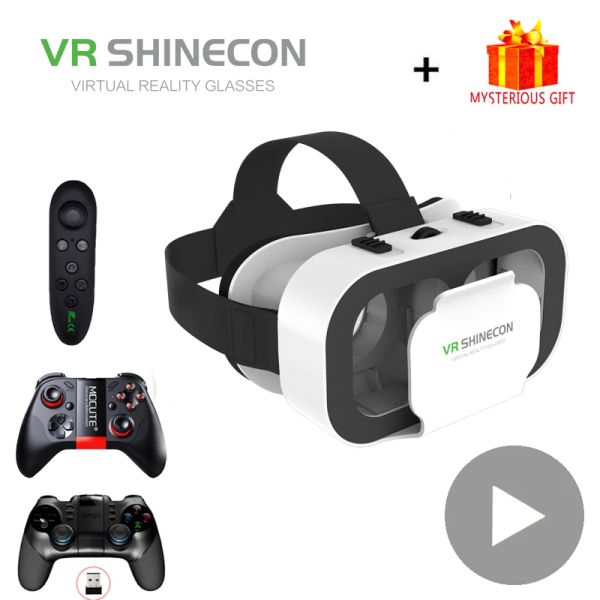 Dispositivi VR Shinecon Casco 3D Glasshi Virtual Reality per Smartphone Smartphone Goggles Casque Wirth Viar Binocols Video