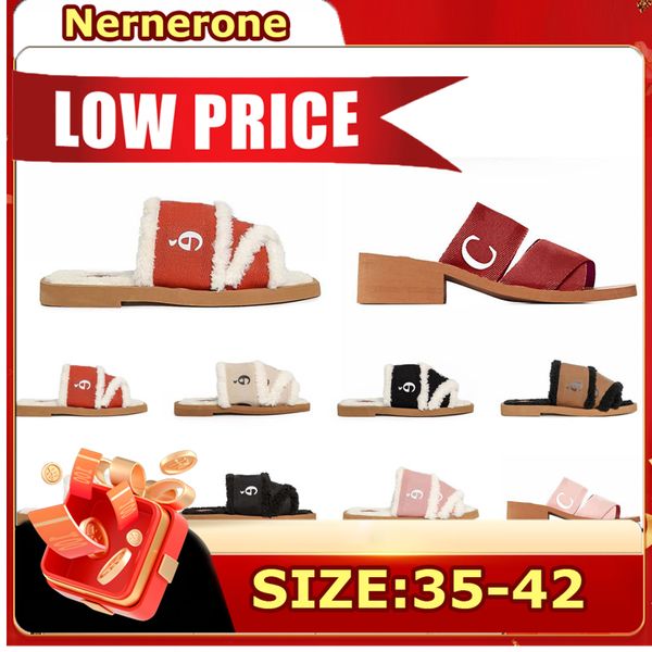 Komfort Luxus Sandalen Woody Flat Slides Damen Sandale Slipper lässig Sommer flache Flip Flops Damen NEUE Mode Damen Slides 2024 Größe 35-42Designer