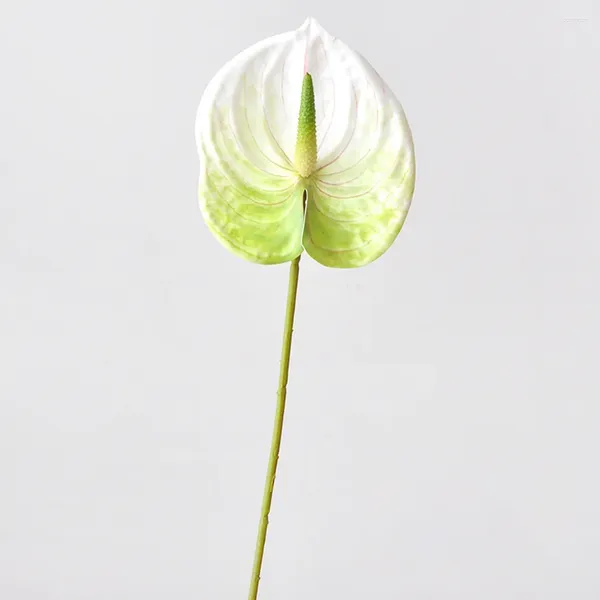 Dekorative Blumen, 4 Stück, Simulation Anthurium Andraeanum, gefälschte künstliche Spritzguss-Braut