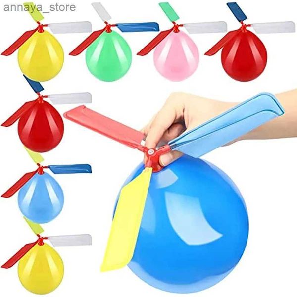 Dekompressionsspielzeug 6 aufblasbare Ballonhubschrauberspielzeuge Spaßballon-Helikopterflug im Freien Kindergeburtstagsfeier KindertagsspielL2403