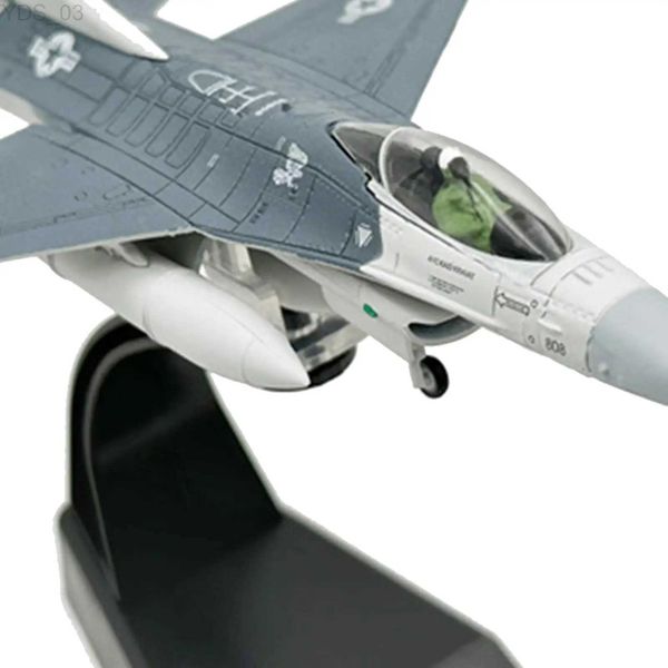 Aeronave Modle Escala 1/100 F16C Fighter Alta Detalhado Modelo Diecast Coleção de Aviões para Casa Estante Bar Living TV Cabinet YQ240401