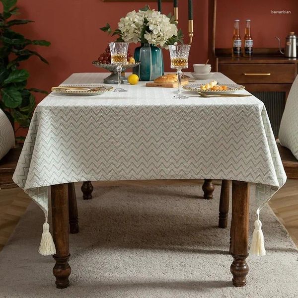 Masa kumaş modern minimalist masa örtüsü ins stil jacquard yemek Amerikan toz geçirmez bayrak çay mat j5y3831