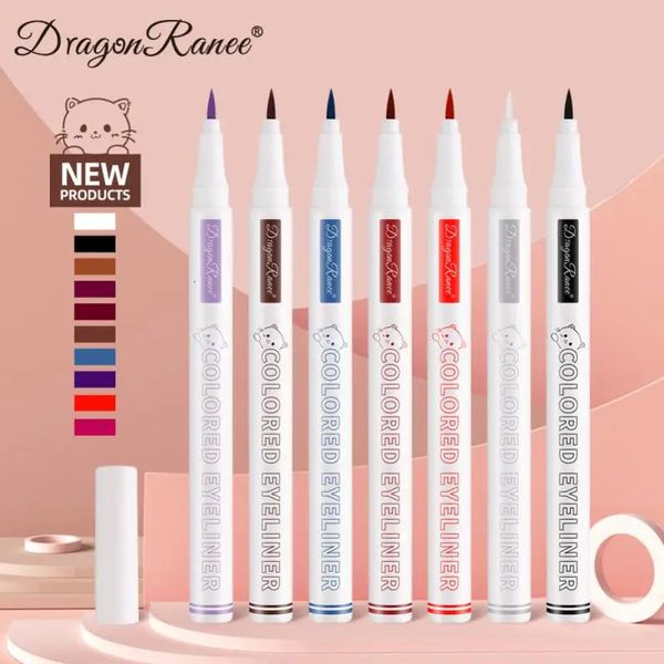 Flüssiger Eyeliner-Stift, weicher, glatter Eyeliner, 10 Farben, wasserdichter Eyeliner, Augen-Make-up, bunter Eyeliner-Stift, schnell trocknend, 240325