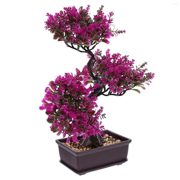 Dekorative Blumen Bonsai-Baum Künstliche Topfpflanze Gefälschte Desktop-Verzierungen Obst Faux-Dekor Pflanzen Ornamente Büro