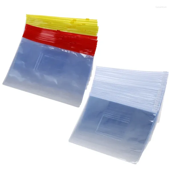 Kaşık 40 adet plastik kaydırıcı çanta dosyaları için A5 kağıt için