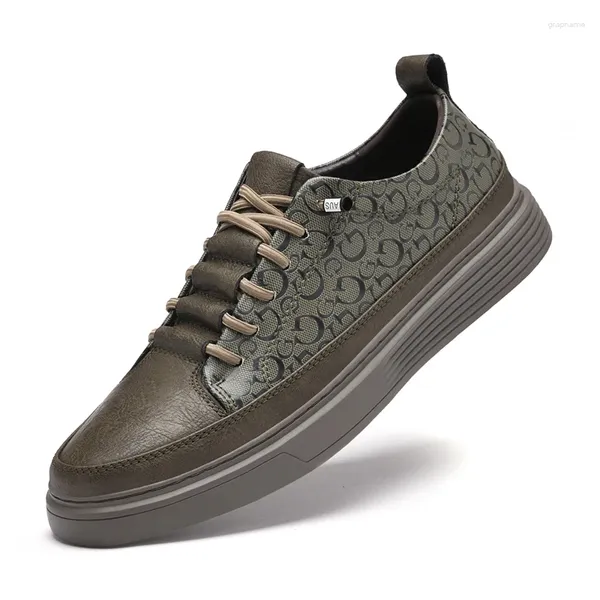 Casual Schuhe Marke Männer Skateboard Leder Turnschuhe Mode Luxus Wohnungen Frühling Herbst Große Größe 46 47