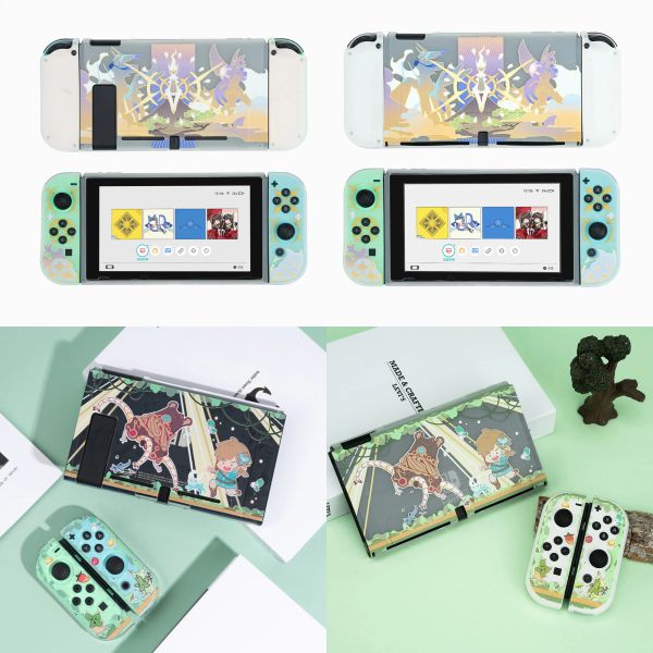 Casos TPU Transparente Capa Mole Pele Joycon Matte Capa Protetora para Nintendo Switch Oled NS JoyCon Controller Shell Protetor Completo