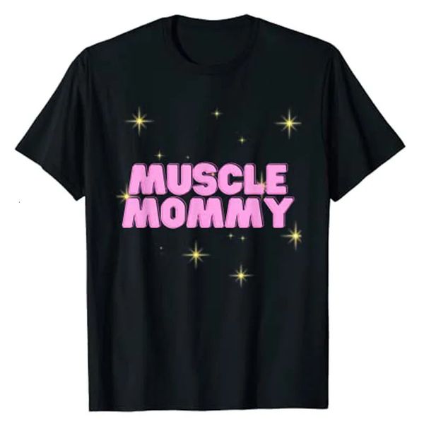 Palestra Muscolo Mamma Pompa Copertura per Donna TShirt Y2k Top Detti Citazione Lettera Stampa Fitness Tee Festa della Mamma Mama Moglie Regali 240401