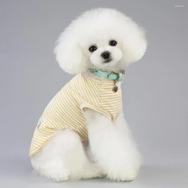 Cão vestuário hoodies algodão listra padrão gato roupas dos desenhos animados urso polar impresso filhote de cachorro colete em torno do pescoço de duas pernas pulôver de animal de estimação