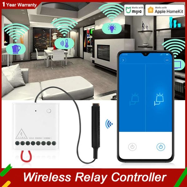 Controllo Modulo di controllo Aqara Twoway originale Smart Wireless Relay Controller 2 Canali funzionano con MI Home App e Apple Home Kit
