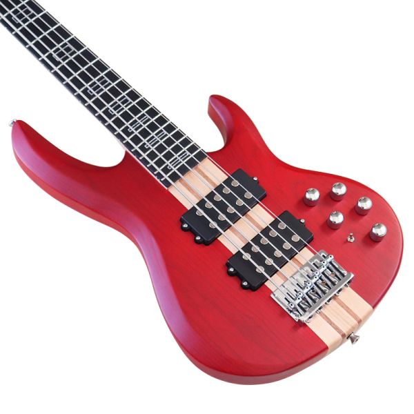 Guitarra sólida body body body ativo 5 strings bass guitar de 43 polegadas pescoço de baixo através do design com picape ativo frete rápido