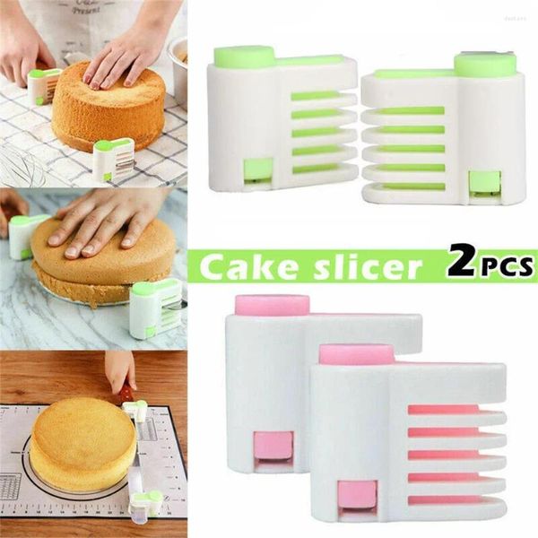 Backwerkzeuge 2 teile/paket Kuchen Slicer Cutter 5 Schichten Brot Leveler Set DIY Fixateur Schneiden Küche Zubehör