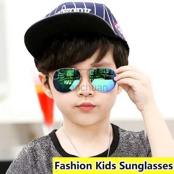 Occhiali da sole Occhiali da sole per bambini retrò UV400 Designer di marca Occhiali da sole per bambini Tonalità di lusso Neonati maschi Occhiali da vista Gafas De Sol 240401