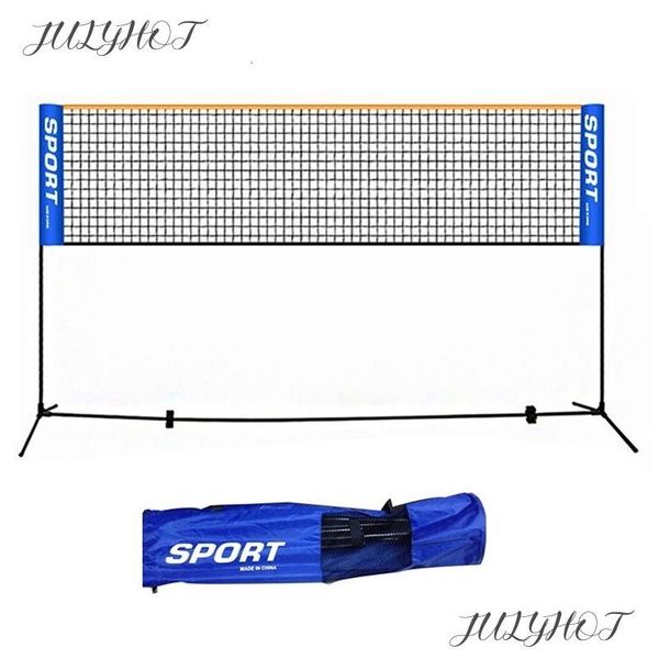 Bälle Tragbares zusammenklappbares Standard-Profi-Badmintonnetz Indoor Outdoor-Sport Volleyball Tennistraining Quadratisch Y240318 Drop Delive Otacv