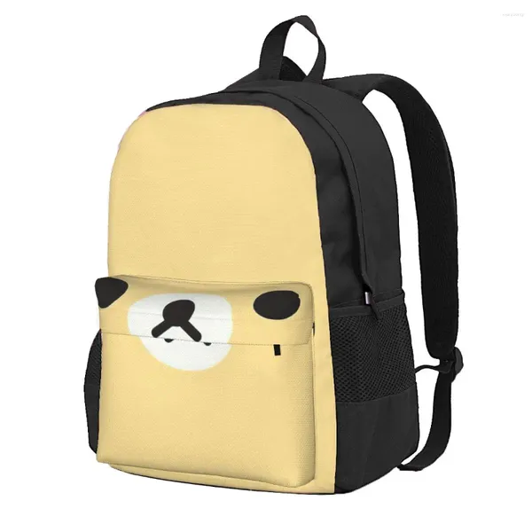 Сумки для хранения, рюкзак с желтым медведем, милый повседневный школьный учебник с принтом, дорожная сумка для ноутбука для женщин и мужчин