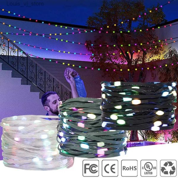 Stringhe LED WS2812B Stringa WS2812 Indirizzabile individualmente RGB Colore da sogno Festa di Natale Decorazione di compleanno Strisce luminose IP67 Impermeabile YQ240401