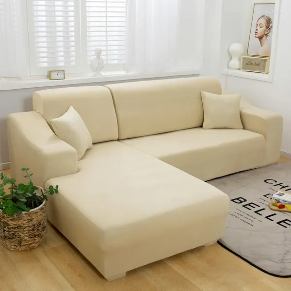 Stuhlhussen Stretch Sofabezug Wohnzimmermöbel Ecke Staubdicht Couch Modern Home Funda Protector Einfarbiges Sofa