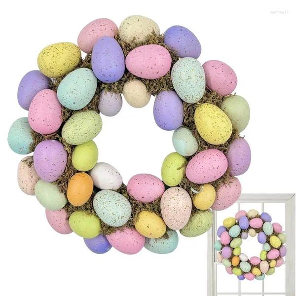 Fiori decorativi Buona Pasqua Decorazione dell'uovo Fiore artificiale per la casa Festa Fai da te Artigianato Regalo per bambini Forniture per bomboniere