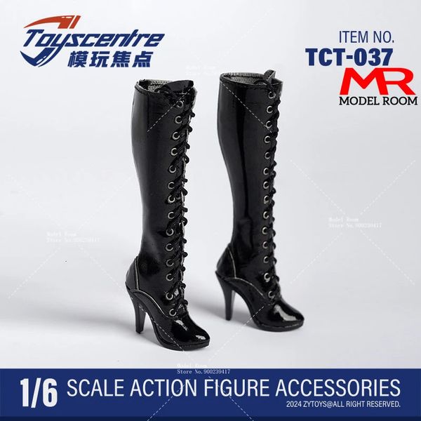 Toys Center TCT-037, Maßstab 1:6, rund, dicker Absatz, Stiefel, weibliche Hohlschuhe, Modell, passend für 12 BJD, OBJ, OB, Soldat, Actionfigur, Körper 240328