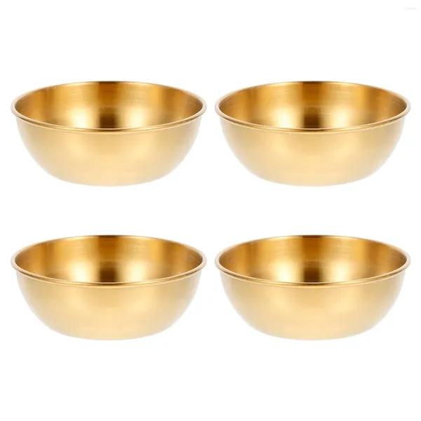 Pratos 4 pcs com tempero prato inoxidável molho de aço pratos de sabor bandeja de bandeja de placa de especiarias metal