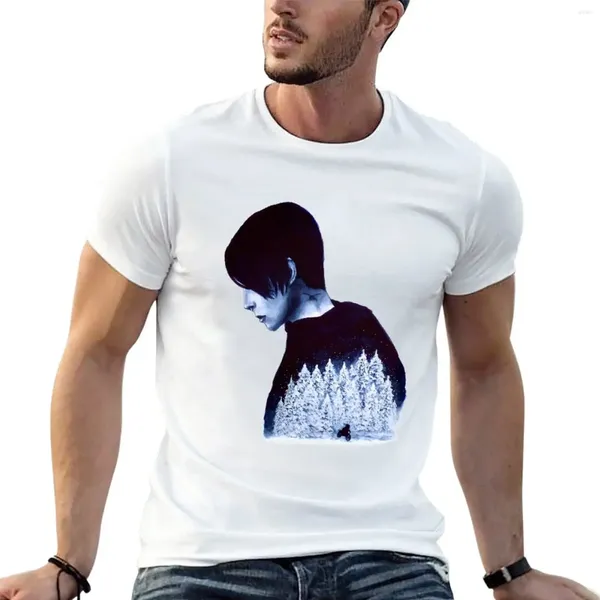 Polos masculinos O que está escondido na neve Camisetas gráficas Roupas fofas Pacote de camisetas gráficas masculinas