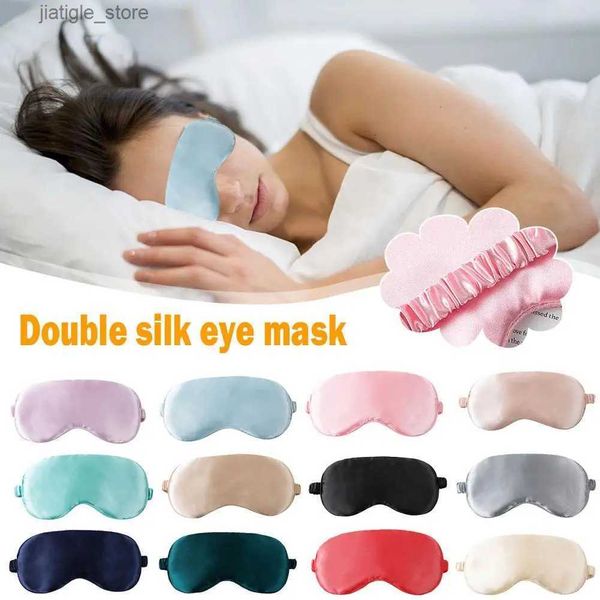 Máscaras de sono Máscara de sono Máscara de seda para os olhos Sonho Noite Capa Soft Relax Eye Bandage Dormir Venda para Mulheres Homens Night Nap Heath Nap Eye Shade Y240401