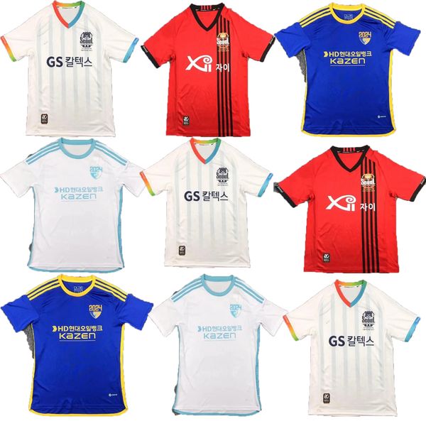 K League 24-25 FC Seul Kırmızı Beyaz ve Mavi Futbol Formaları Evde Jersey Erkek Futbol T-Shirt 2024 2025 ULSAN HD FAN VERSİYE