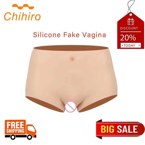 Cuscinetto per il seno Chihiro Silicone Realistico Pantaloni per la vagina Pusssy Boxer in silicone per crossdresser con fianchi grandi e transgender imbottito per il sedere 240330