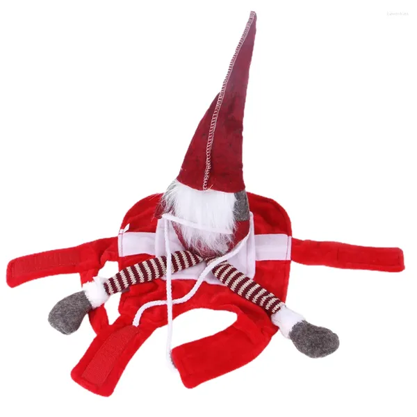 Hundekleidung Weihnachtskostümmantel Geschenke Fancy Cosplay für Party Haustier Winter Bekleidungsanzug Santa Gnome Kleidung Welpe Reiten Reiten