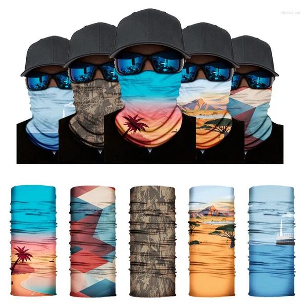 Bandanas multifuncional lenço mágico para homens e mulheres tubo bandana rosto balaclava pesca caminhadas ciclismo impresso pescoço mais quente