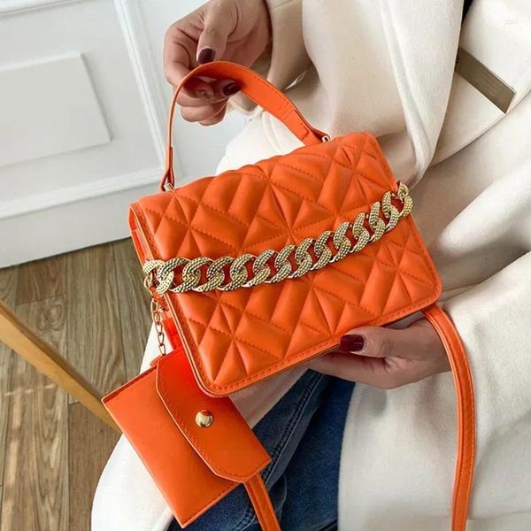 Malas toub08 bolsas de luxo designer mulheres bolsa de ombro moda xadrez pu couro crossbody sacos com bolsas de moeda