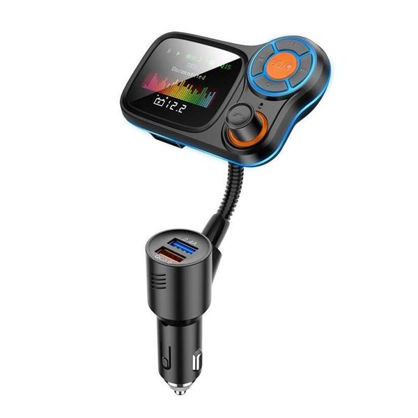 Kit per auto Bluetooth T831 Nuovo trasmettitore Fm wireless Mani - Lettore Mp3 Sn a colori Rgb Qc3.0Add2.4A Uscita ad alta corrente Carica rapida Drop De Ota3J