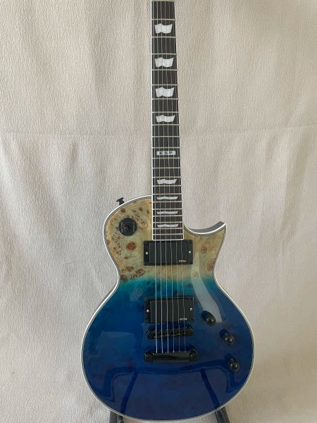 Gitarre Sunburst Burl Topesp E -Gitarre EMG PICKUP Klassisches Marineblau