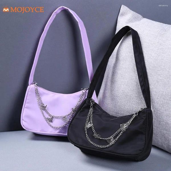 Abendtaschen Mode Frauen Reine Farbe Schmetterling Kette Umhängetasche Mini Handtasche Für Damen 2024 Trend Marke Designer Handtaschen Geldbörse Hobos