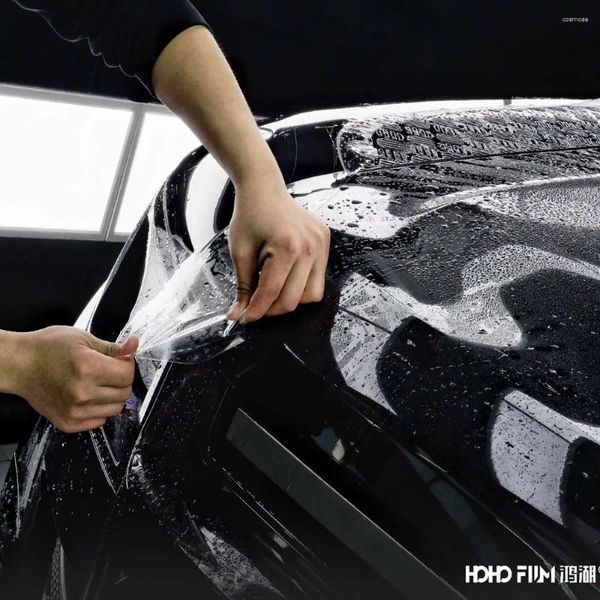 Adesivos de janela HOHOFILM 152cm x 200cm PPF Película de proteção de pintura de carro Transparente Bra Revestimento Transparente Adesivo TPH Rolo de auto-reparo