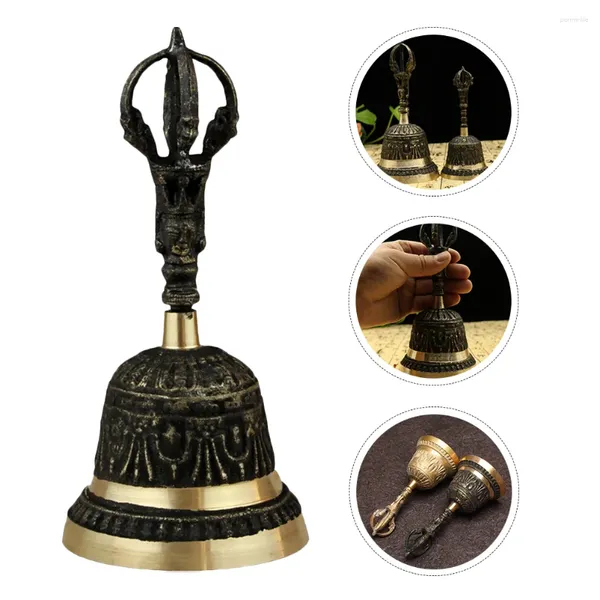 Fontes de festa lidar com sino handbell decorativo único agitando a mão para casa