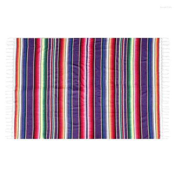 Toalha de mesa-toalha de mesa mexicana para decorações de casamento de festa mexicana saltillo serape cobertor cama ao ar livre capa ta