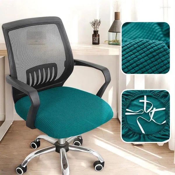 Stuhlhussen Elastische Büroabdeckung für Computer Split Stretch Sessel Anti-Staub-Sitzbezug Drehbare Schreibtischstühle Schonbezug