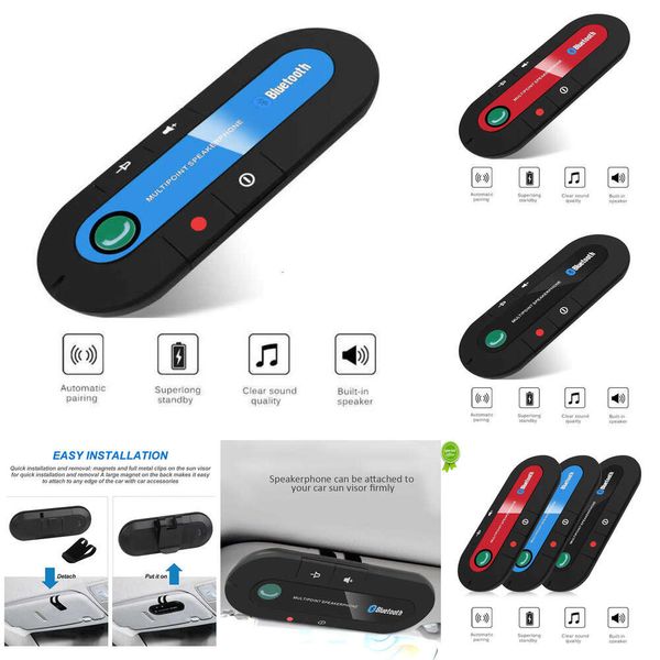 2024 Altoparlanti Bluetooth per auto senza fili Kit vivavoce per auto Vivavoce Bluetooth vivavoce Visiera parasole Lettore Mp3 Accessori auto