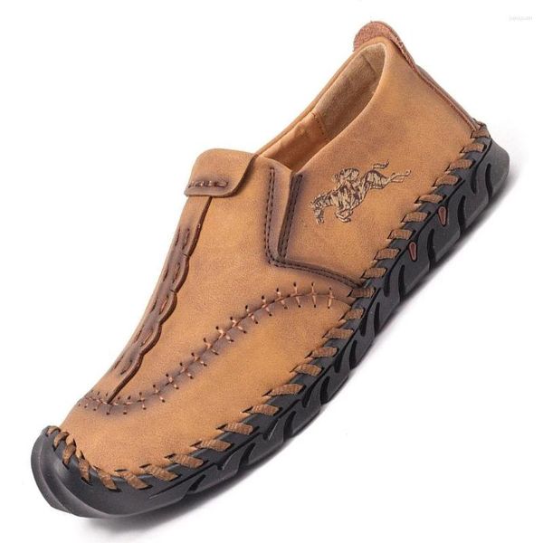 Casual Schuhe Männer Outdoor Loafer männer Leder Designer Plattform Weiche Atmungsaktive Mokassins Turnschuhe Dropship