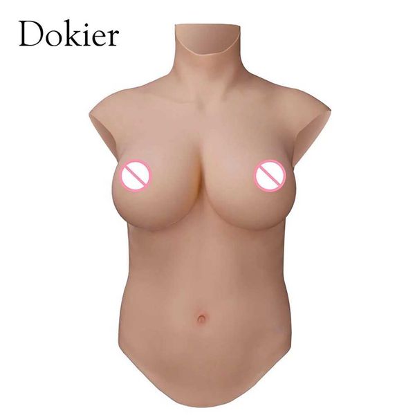 Almofada de mama Dokier Tamanho grande formas de mama de silicone para crossdresser sem óleo formas de mama para transgênero feminino cosplay sissy peitos falsos 240330