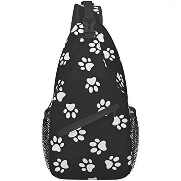 Mochila cão peito saco diagonalmente multiuso crossbody ombro viagem caminhadas daypack casual unisex um tamanho