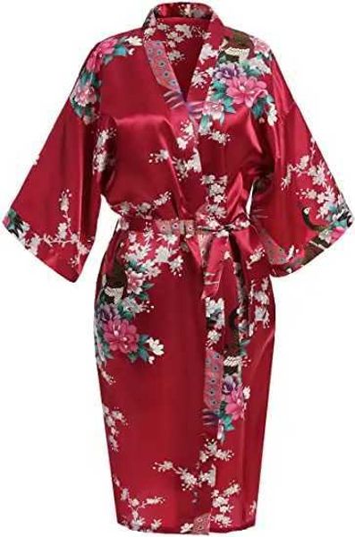 Pigiama sexy Rayon Robes Donna Abbigliamento da notte Fiore Abbigliamento per la casa Intimo Lingerie Casual Kimono Abito da bagno Lady Abito da notte sexy Oversize 3XL 240330