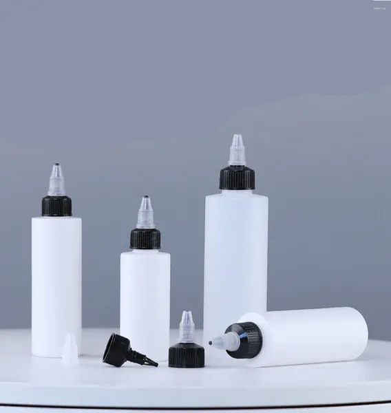 Garrafas de armazenamento 5 pcs garrafa de plástico com tampa superior de torção para solventes óleos tinta tinta líquido cigarro óleo pigmento espremer aplicador de ponta