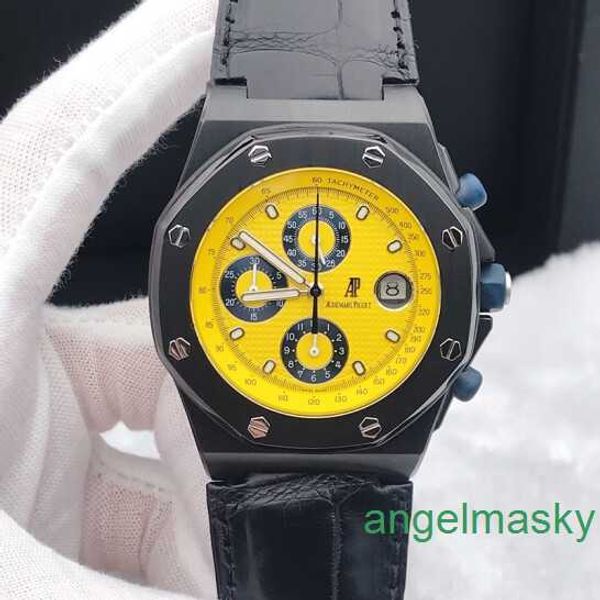 Kundenspezifische AP-Armbanduhr 25770ST, Präzisionsstahl, modifiziert, galvanisiert, schwarz, Royal Oak Offshore-Serie, automatische mechanische Herrenuhr