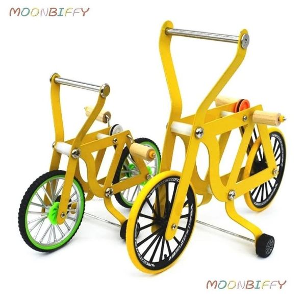 Outros suprimentos de pássaros brinquedos 1 pcs inteligência treinamento adereços amarelo bicicleta brinquedo papagaio mesa educacional truque prop para pa homefavor dhl1c