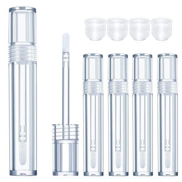 Garrafas 20pcs tubo vazio de brilho labial 5ml frascos de bálsamo labial recarregáveis recipiente de batom líquido para crescimento de cílios recipiente cosmético