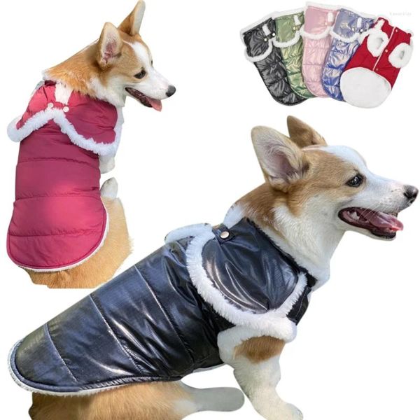 Abbigliamento per cani Abbigliamento Mantello Scialle Tessuto perlescente scintillante Giacca impermeabile per animali domestici Cappotto Gilet in cotone Animali domestici