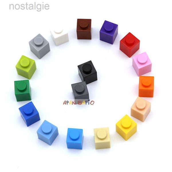 Blocchi 200 pezzi spessi 1x1 fai da te blocchi di costruzione figure mattoni punti educativi creativi compatibili con 3005 giocattoli di plastica per bambini 240401